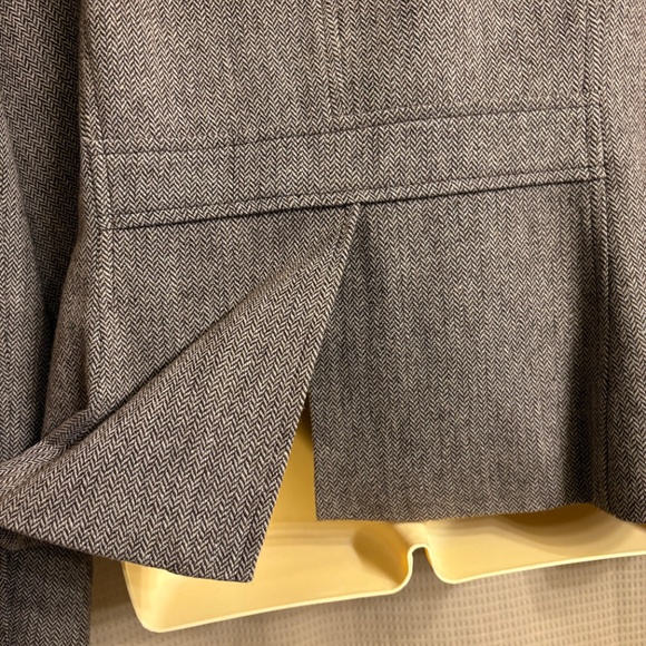 Share Eddie Bauer Wool Tweed Brown Blazer Jacket Women's 12 - Picture 7 of 11